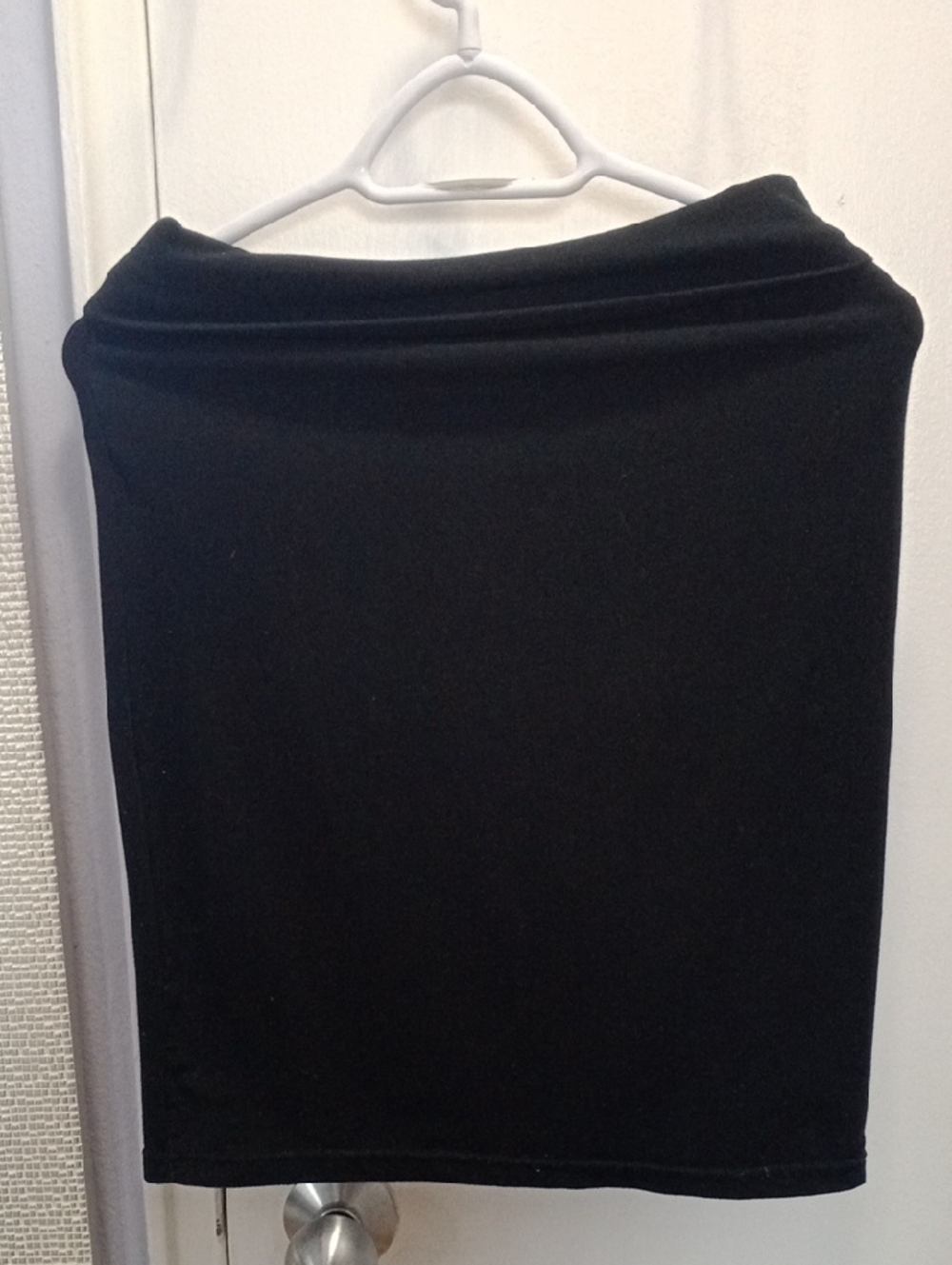 Urban Behavior Black Fold-Over Waist Pencil Skirt